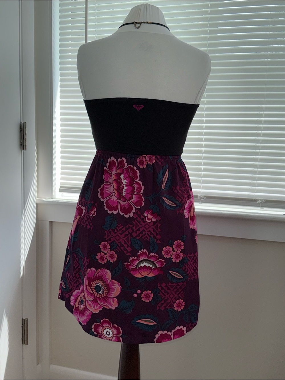 Roxy Floral Mini Dress / Tunic Top - Picture 3 of 10